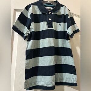 L.O.G.G by H&M Blue Striped Polo Shirt Kids Size 12–13Y